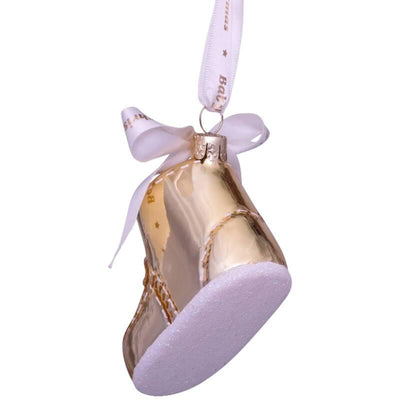 Kerstornament - Vondels Baby First Christmas Shoe Gold