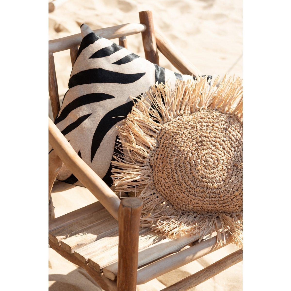 Sierkussen J-Line - Zebra print leer