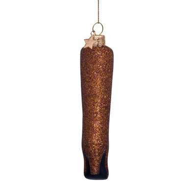 Kerstornament - Vondels Glitter laars bruin - JungleHome