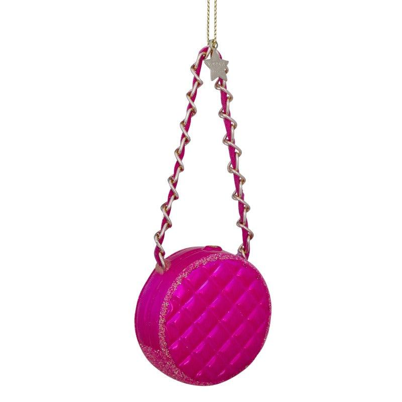 Kerstornament - Vondels Chanel tas rond roze - JungleHome