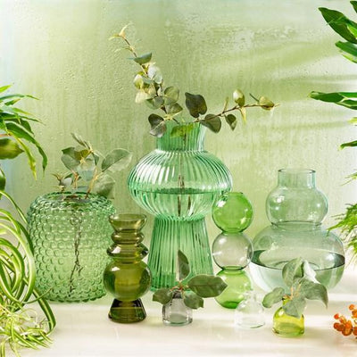 Vaas - Bohemian Home Glas Groen II - JungleHome