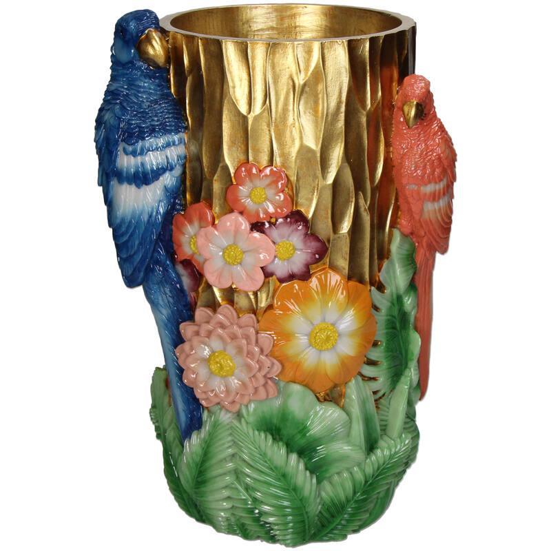 Pre-Order Vaas - Vogels Blauw en Rood Multi - JungleHome