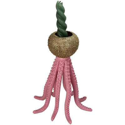 Kandelaar Octopus - Roze en goudkleurig