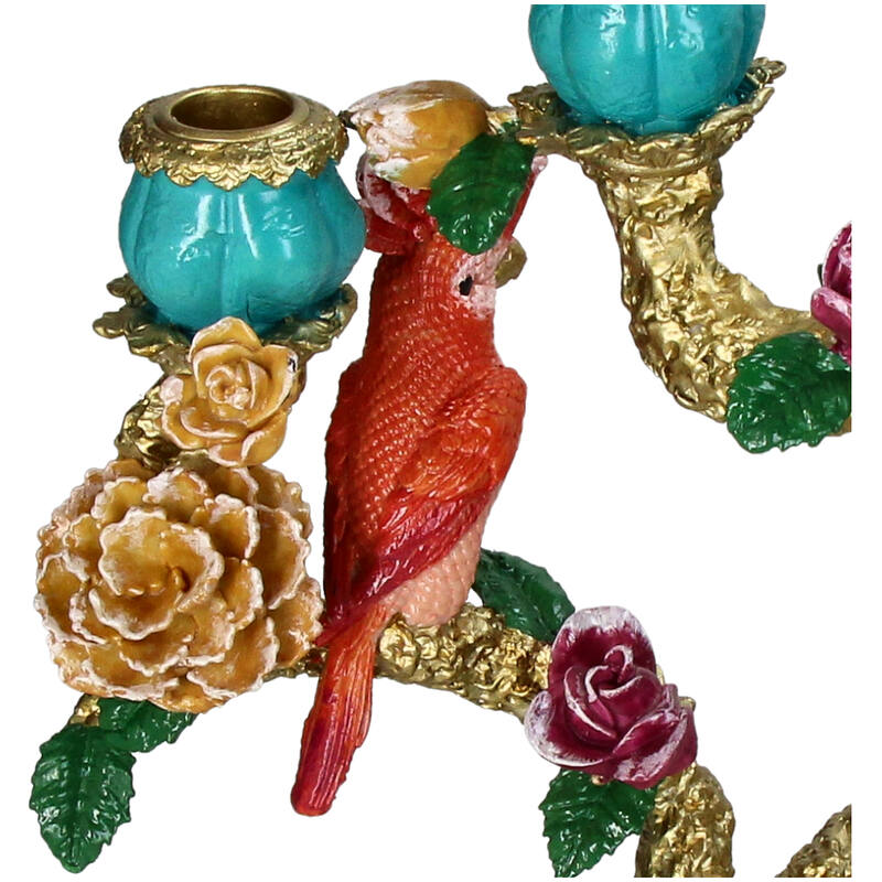 Kandelaar - Multi Vogels Rood
