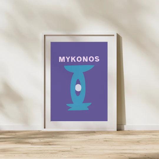 Wall Print - Mykonos Vacay Poster - JungleHome