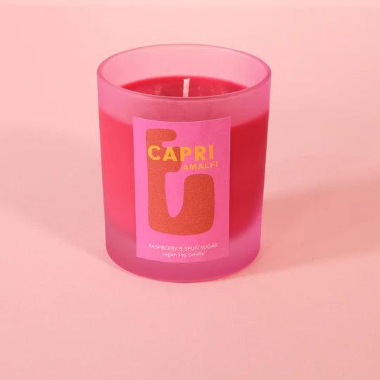 Candle - Raspberry & Spun Sugar Capri Vacay Kaars - JungleHome