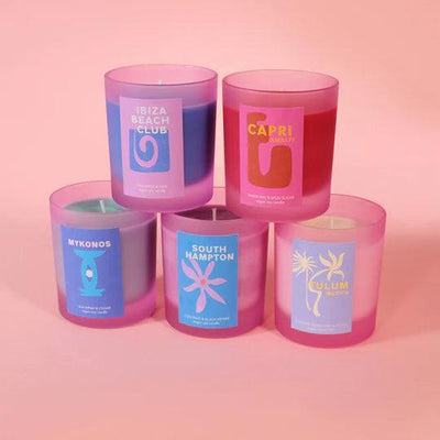 Candle - Raspberry & Spun Sugar Capri Vacay Kaars - JungleHome