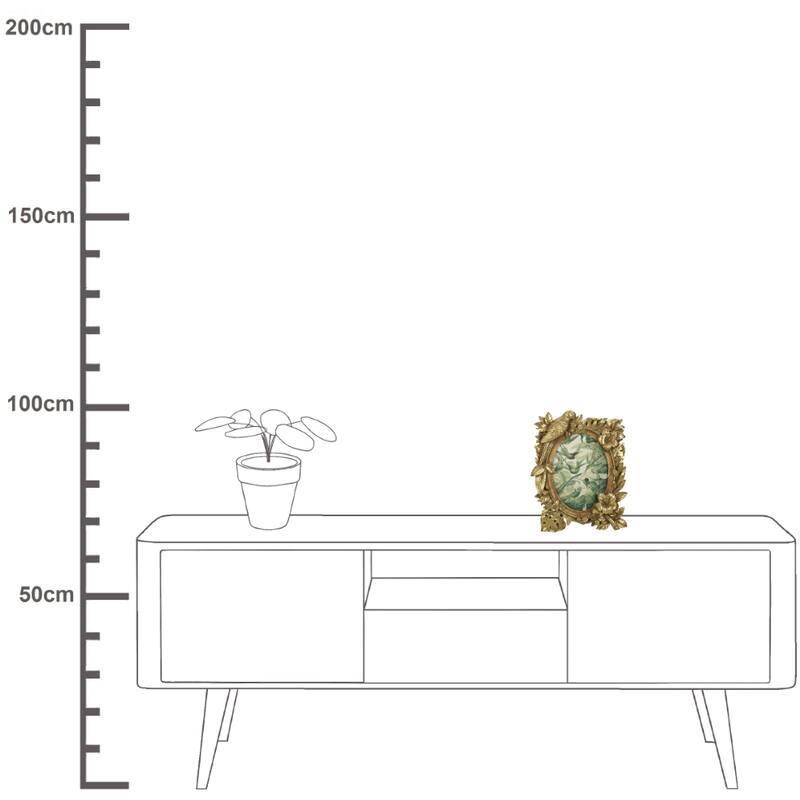 Pre-Order Fotolijst - Vogel Print Goudkleurig Groot - JungleHome