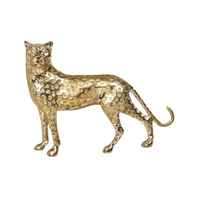 Beeldje Statue Panter Goudkleurig - JungleHome